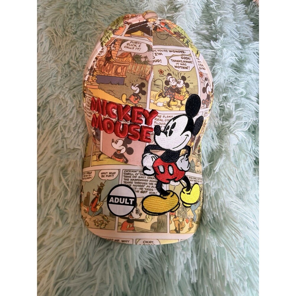 Disney embroidered MICKEY MOUSE Comic Strip Cap Hat NEW NWT